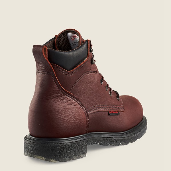 Red Wing Mens Work Boots - Supersole® 2.0 - 6-inch Waterproof Soft Toe - Burgundy - QVI724150